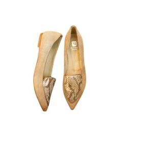 Bruno Magli Size 39 / 8.5 US Suede Leather Designer Flats Shoes New $325